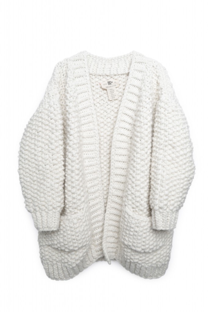 Live Forever Cardigan Ivory White 38